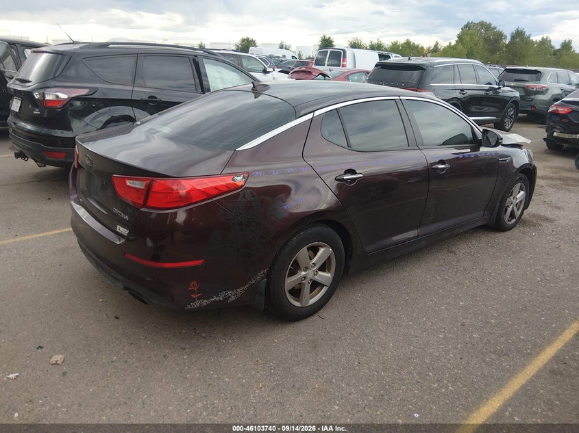 Vin: 5xxgm4a7xfg432382, lot: 46603398, kia optima lx 20154