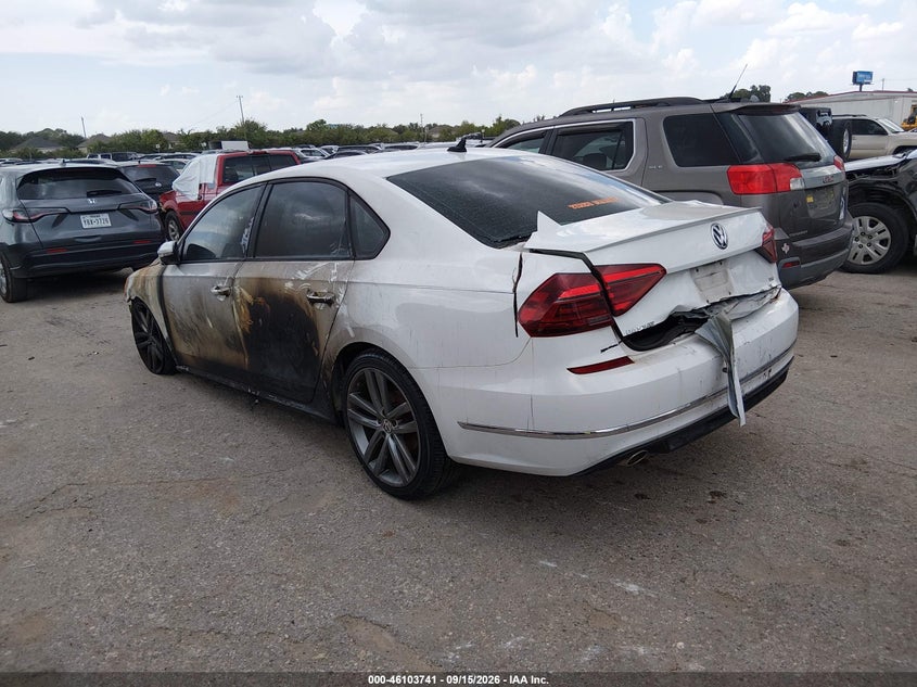 Vin: 1vwaa7a30jc010785, lot: 46603399, volkswagen passat 2.0t r-line/2.0t s 20183