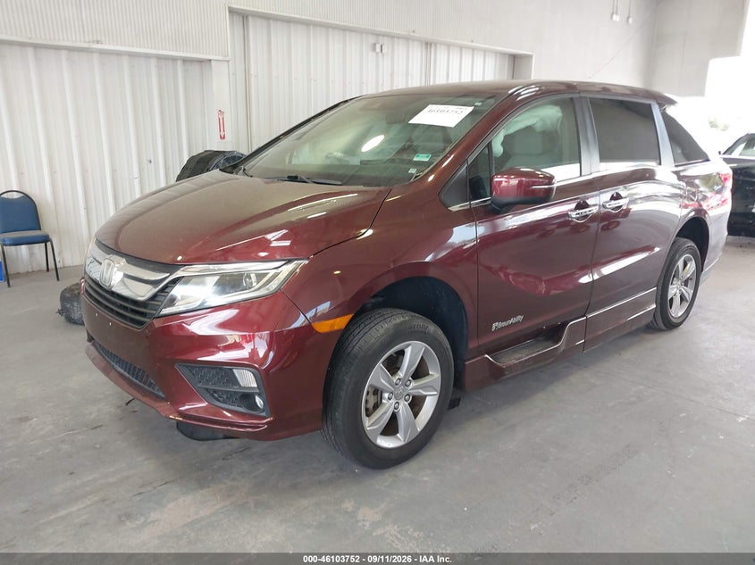 Vin: 5fnrl6h73lb033194, lot: 46603410, honda odyssey ex-l/ex-l w/navi   res 20202