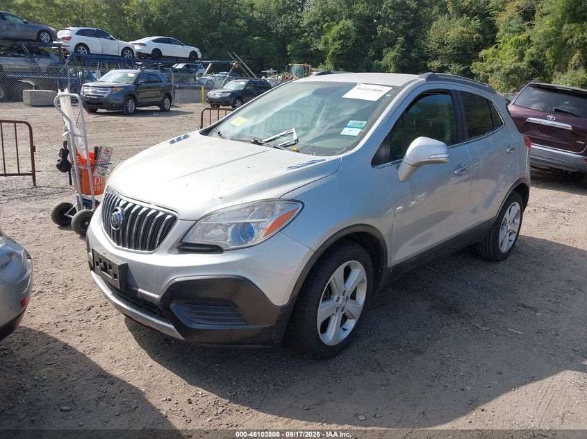 Vin: kl4cjasbxfb134374, lot: 46603464, buick encore 20152
