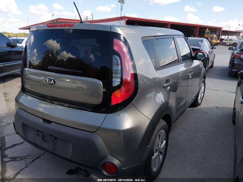 Vin: kndjn2a24f7124662, lot: 46603528, kia soul 20154