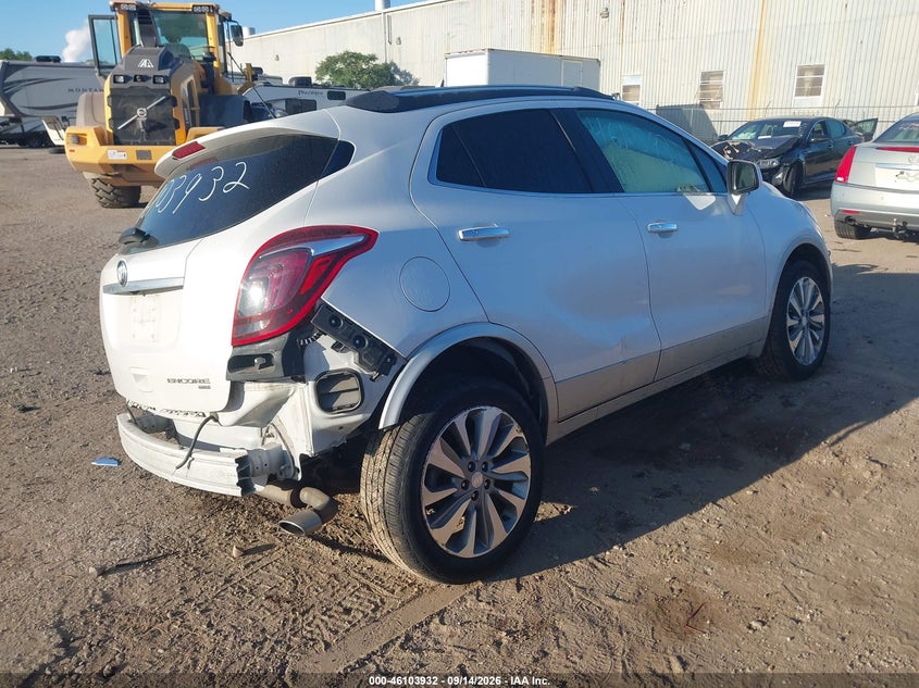 Vin: kl4cjesbxlb046847, lot: 46603590, buick encore awd preferred 20204
