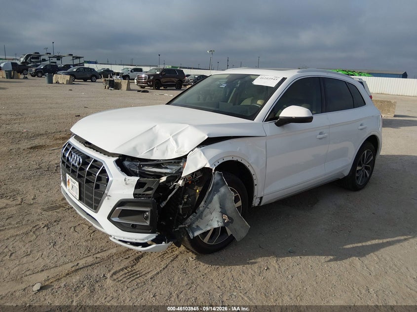 Vin: wa1aaafy6m2075777, lot: 46603603, audi q5 premium 45 tfsi quattro s tronic 20212