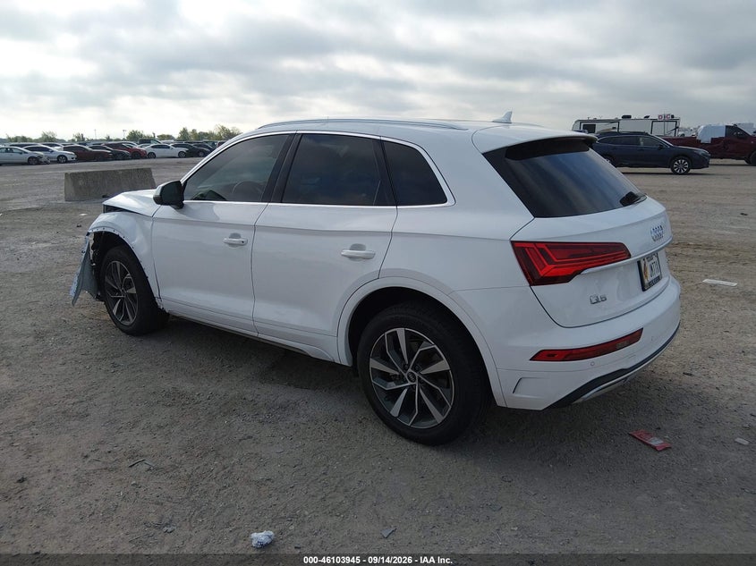 Vin: wa1aaafy6m2075777, lot: 46603603, audi q5 premium 45 tfsi quattro s tronic 20213