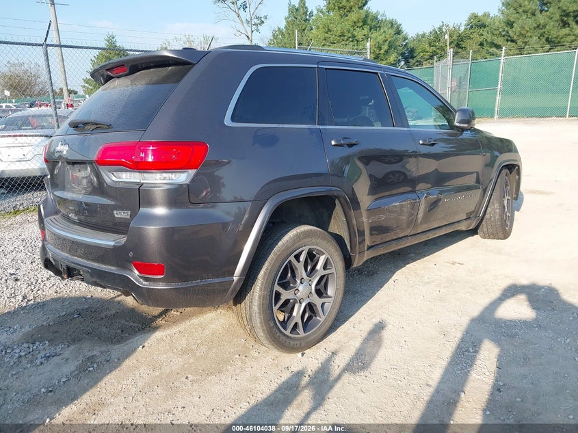 Vin: 1c4rjfbg7jc100324, lot: 46603696, jeep grand cherokee sterling edition 4x4 20184