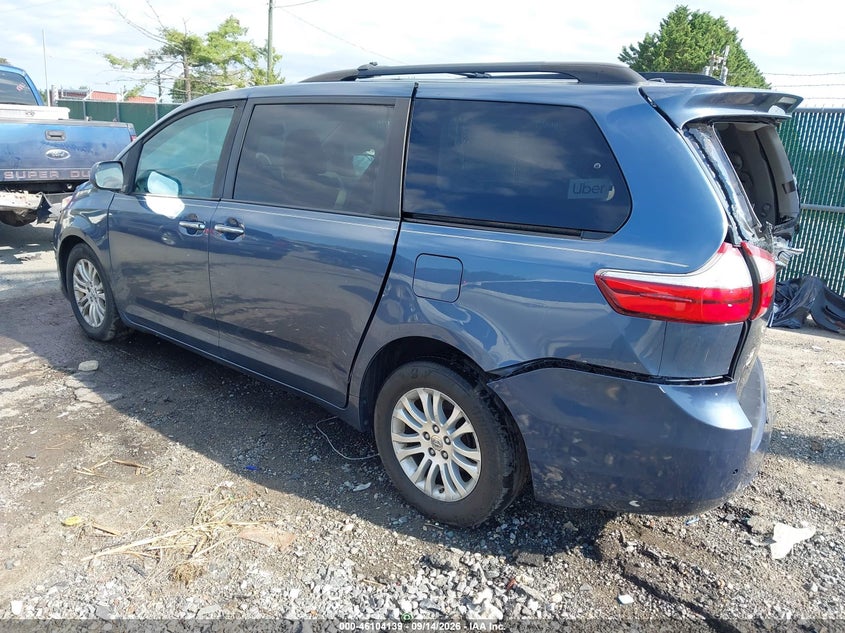 Vin: 5tdyz3dcxhs861192, lot: 46603797, toyota sienna xle 8 passenger 20173