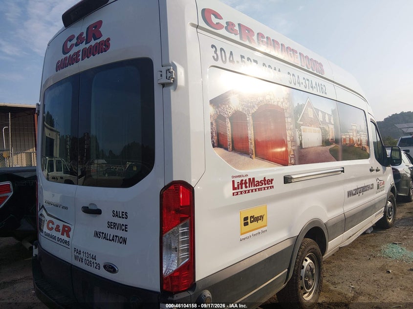 Vin: 1ftbr3x82lkb61258, lot: 46603816, ford transit-250 cargo van 20204