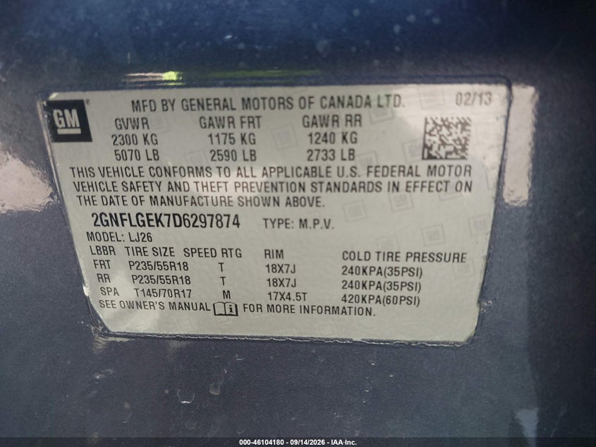 2013 CHEVROLET EQUINOX LTZ · Фото 9