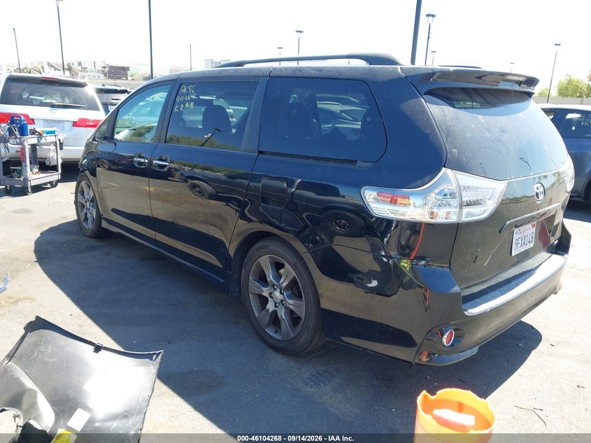 Vin: 5tdxk3dc2gs758640, lot: 46603927, toyota sienna se 8 passenger 20163
