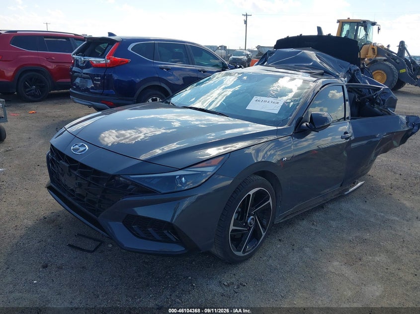 Vin: kmhlr4af7pu629766, lot: 46604026, hyundai elantra n line 20232