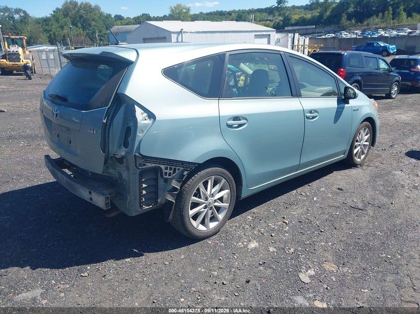 Vin: jtdzn3eu4ej006925, lot: 46604036, toyota prius v five 20144