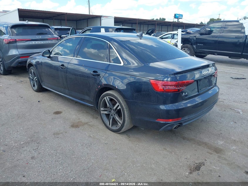 Vin: wauenaf40hn019070, lot: 46604079, audi a4 2.0t premium 20173