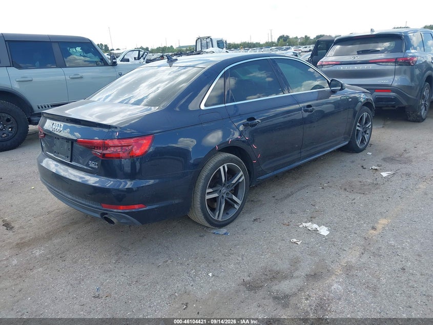 Vin: wauenaf40hn019070, lot: 46604079, audi a4 2.0t premium 20174