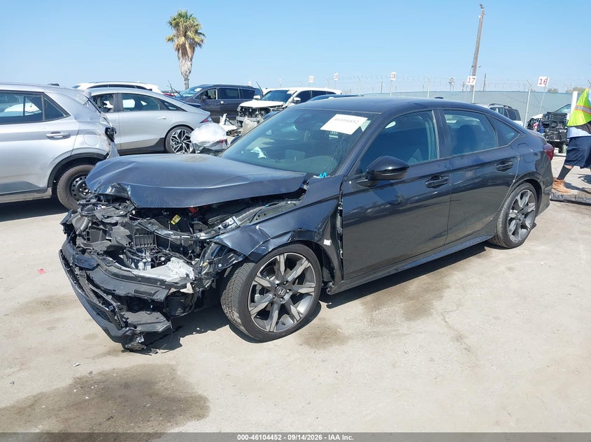Vin: 2hgfe4f81sh315809, lot: 46604110, honda civic hybrid sport/sport touring 20252