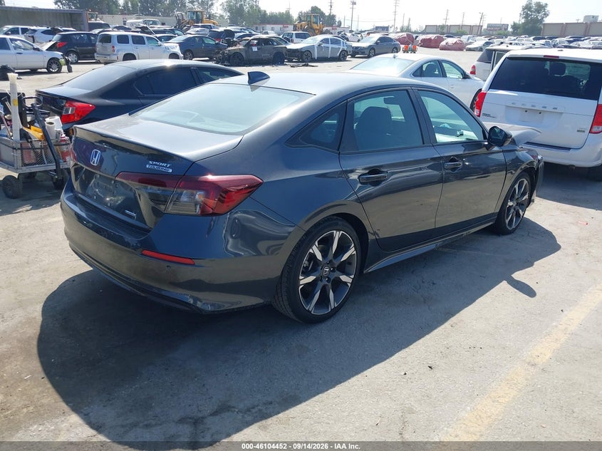 Vin: 2hgfe4f81sh315809, lot: 46604110, honda civic hybrid sport/sport touring 20254