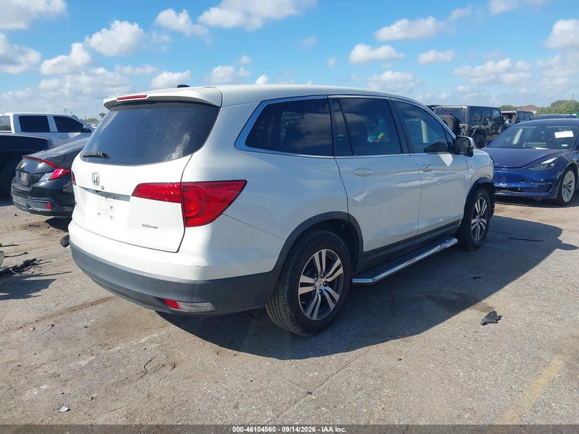 Vin: 5fnyf5h53hb022215, lot: 46604218, honda pilot ex-l 20174