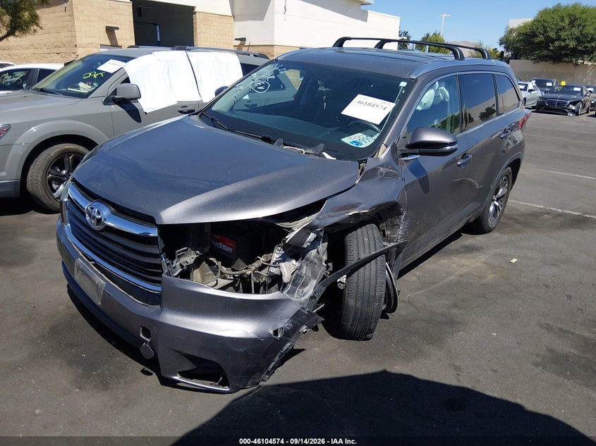 Vin: 5tdkkrfh0gs179846, lot: 46604232, toyota highlander xle v6 20162