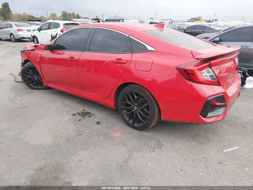 Vin: 2hgfc1e51lh706259, lot: 46604303, honda civic si sedan 20203