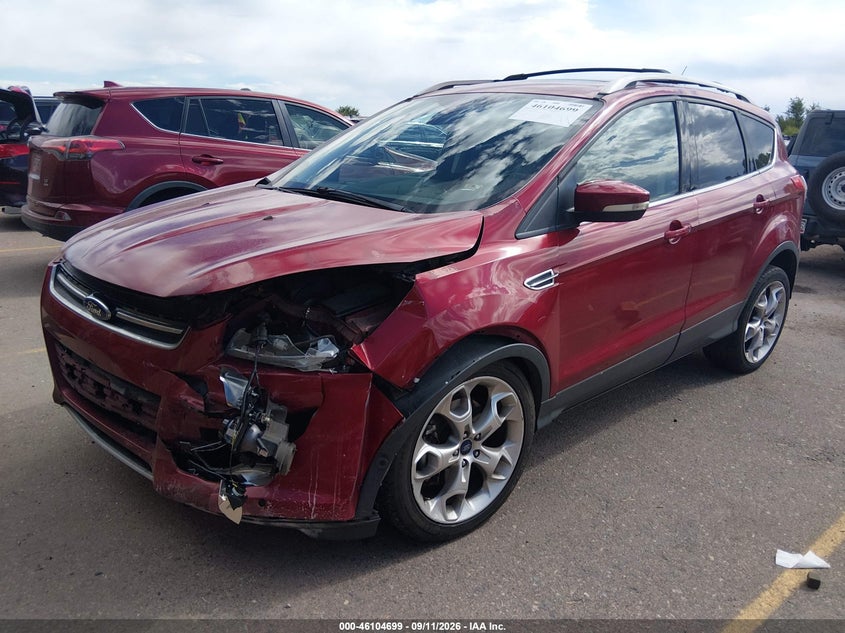 Vin: 1fmcu9j97eub30596, lot: 46604357, ford escape titanium 20142