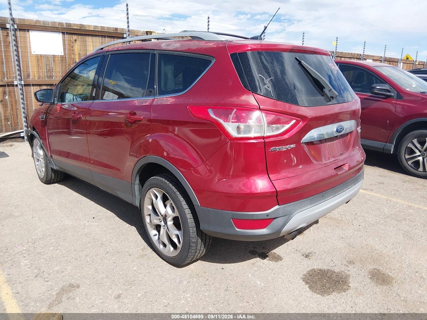 Vin: 1fmcu9j97eub30596, lot: 46604357, ford escape titanium 20143
