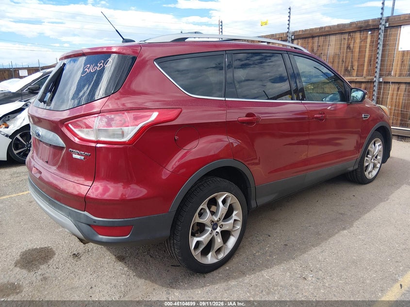 Vin: 1fmcu9j97eub30596, lot: 46604357, ford escape titanium 20144
