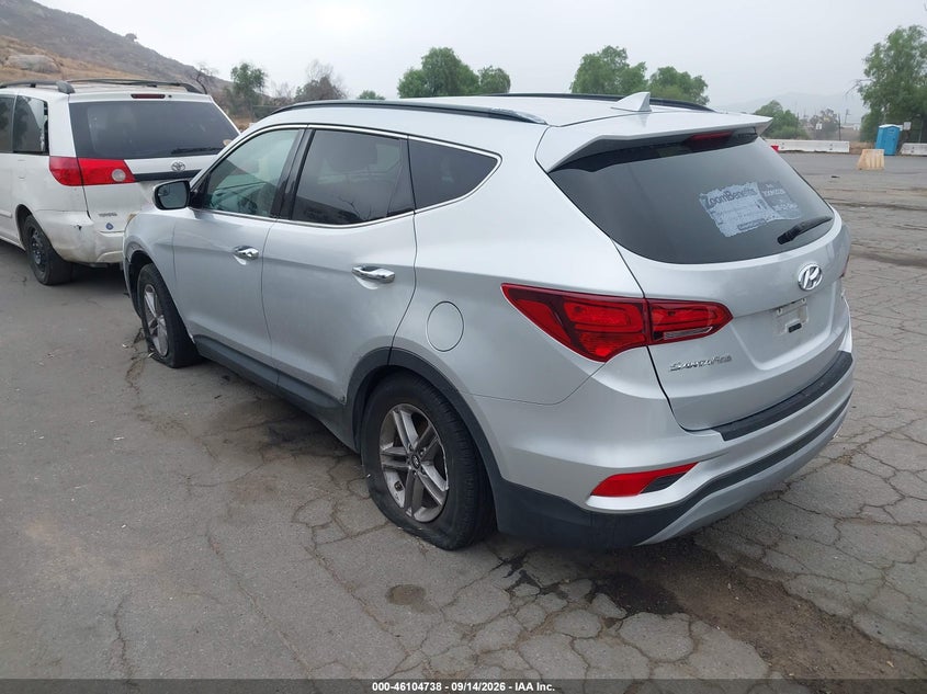 Vin: 5xyzu3lb0jg543726, lot: 46604396, hyundai santa fe sport 2.4l 20183