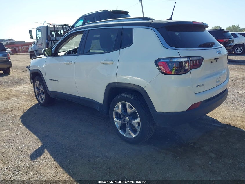Vin: 3c4njdcb7mt549663, lot: 46604419, jeep compass limited 4x4 20213