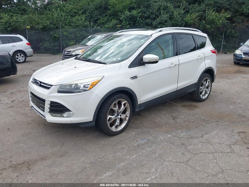 Vin: 1fmcu9j90eub68574, lot: 46604420, ford escape titanium 20142