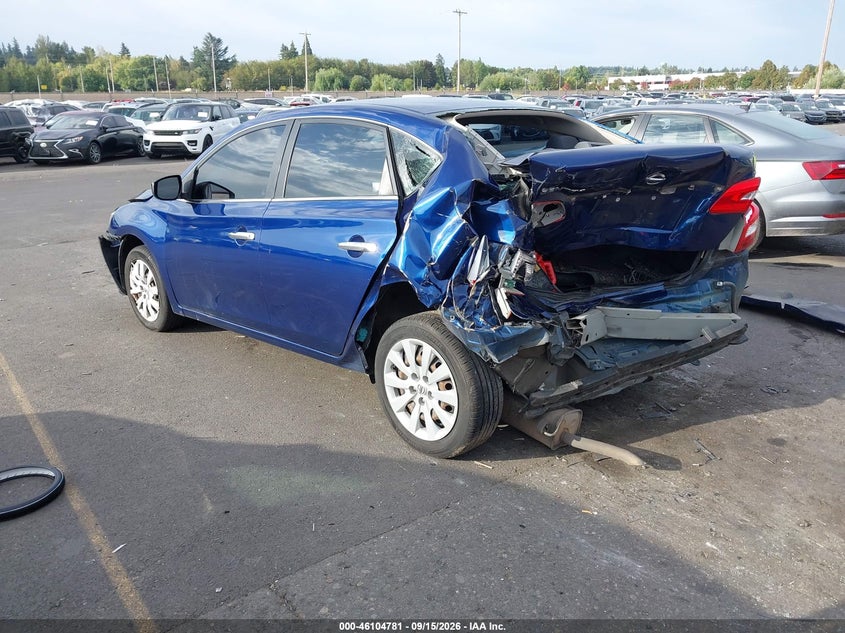 Vin: 3n1ab7ap4jy278249, lot: 46604439, nissan sentra s 20183