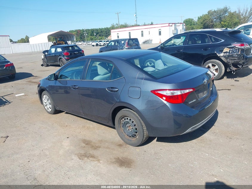 Vin: 2t1burhe5fc348117, lot: 46604463, toyota corolla le 20153