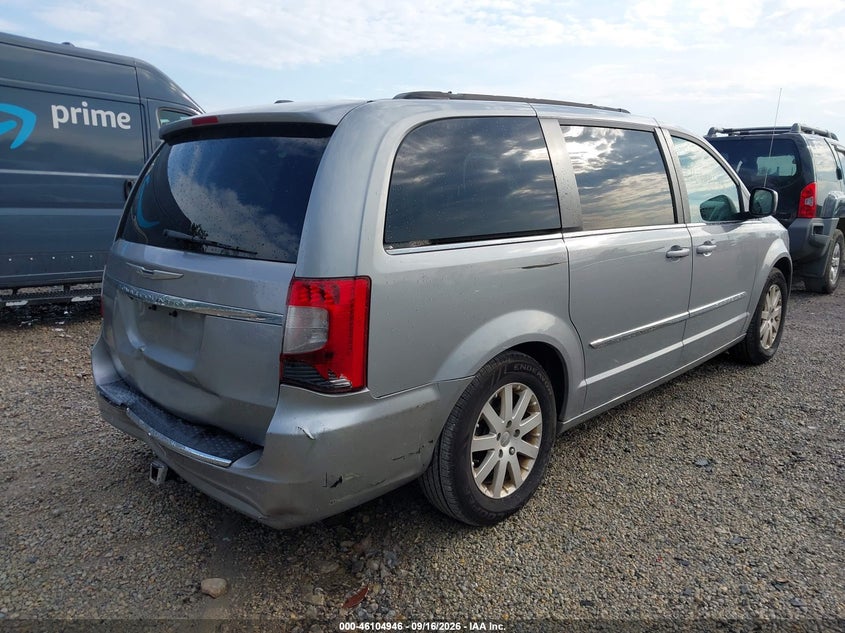 Vin: 2c4rc1bg6dr705816, lot: 46604604, chrysler town & country touring 20134