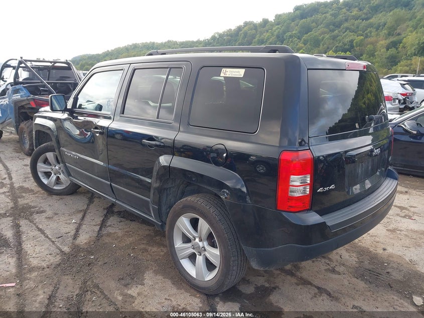 Vin: 1c4njrfb2ed588502, lot: 46604721, jeep patriot latitude 20143