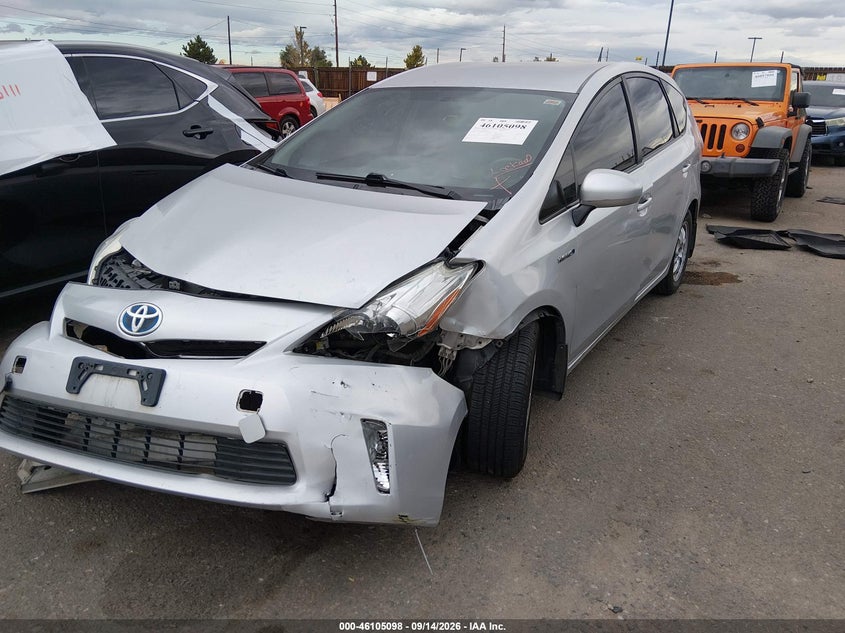 Vin: jtdzn3eu8e3311543, lot: 46604756, toyota prius v two 20142