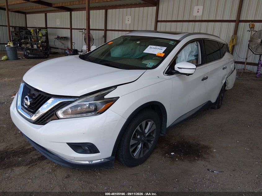 Vin: 5n1az2mg1jn190047, lot: 46604824, nissan murano sl 20182