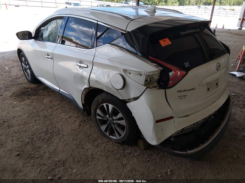 Vin: 5n1az2mg1jn190047, lot: 46604824, nissan murano sl 20183