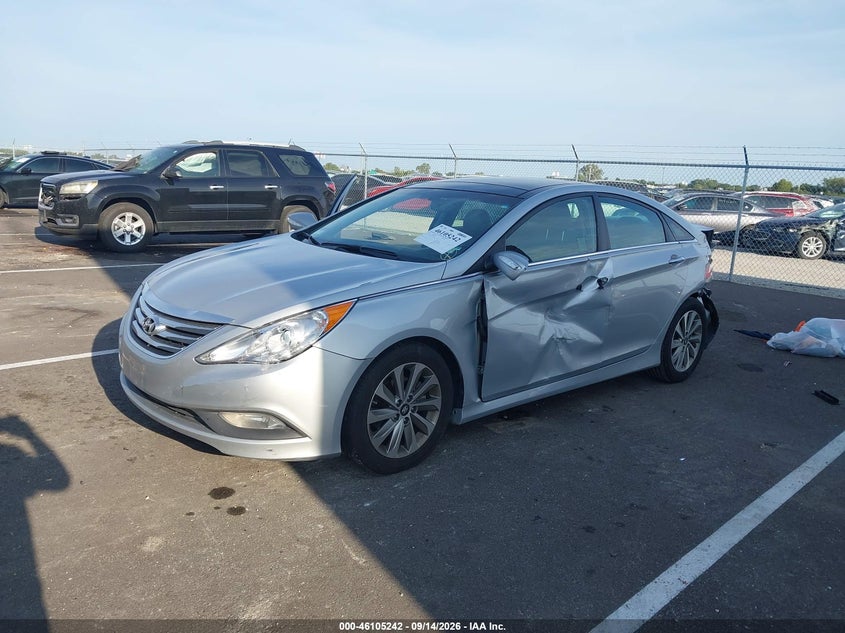 Vin: 5npec4ac9eh909538, lot: 46604900, hyundai sonata limited 20142