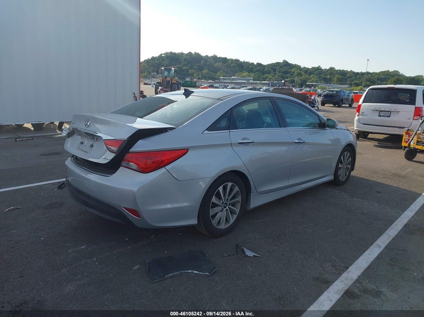 Vin: 5npec4ac9eh909538, lot: 46604900, hyundai sonata limited 20144