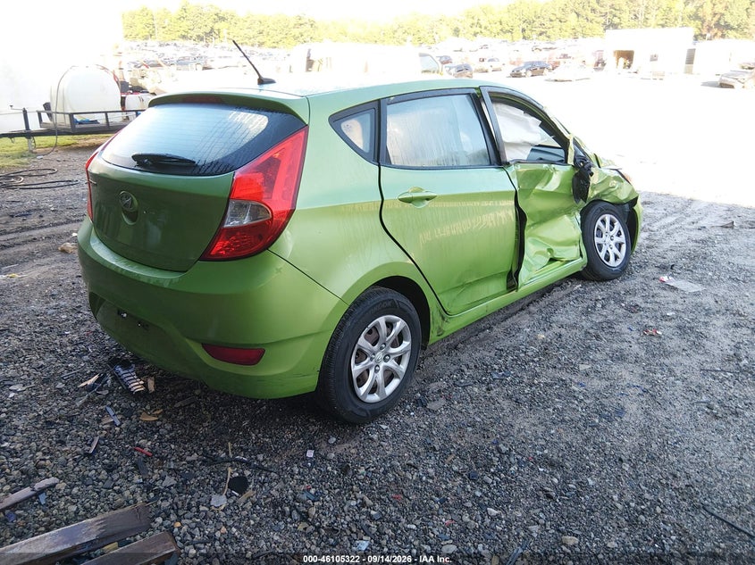 Vin: kmhct5ae1du114515, lot: 46604980, hyundai accent gs 20134