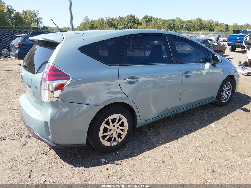 Vin: jtdzn3eu5fj020057, lot: 46604983, toyota prius v three 20154