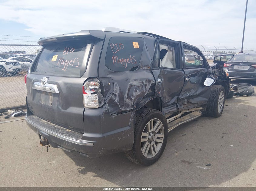 Vin: jtebu5jr7d5123919, lot: 46605003, toyota 4runner limited 20134