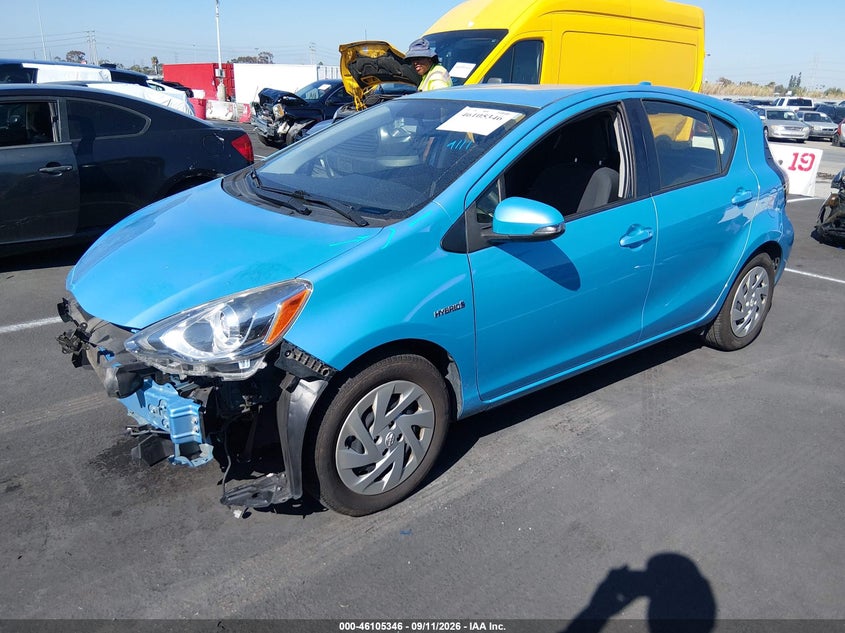 Vin: jtdkdtb35g1116384, lot: 46605004, toyota prius c two 20162
