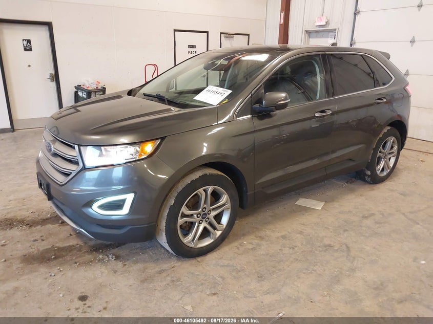 Vin: 2fmpk4k8xgbb94365, lot: 46605150, ford edge titanium 20162