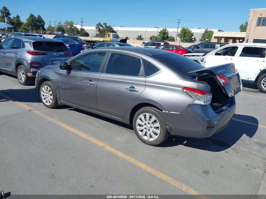 Vin: 3n1ab7ap1fy272321, lot: 46605213, nissan sentra s 20153