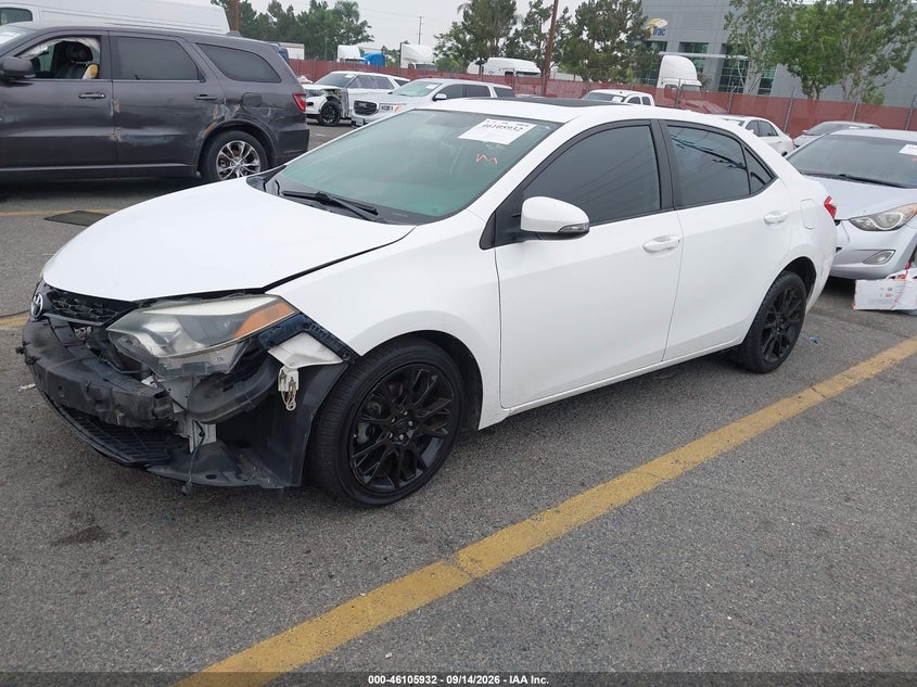 2016 Toyota Corolla, Удар спереду, IAAI, VIN 2T1BURHE0GC563521 — фото 2