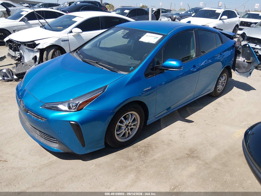 Vin: jtdkarfu1k3079443, lot: 46605608, toyota prius le 20192