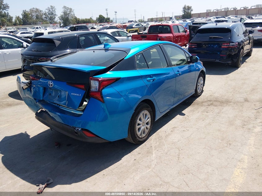 Vin: jtdkarfu1k3079443, lot: 46605608, toyota prius le 20194