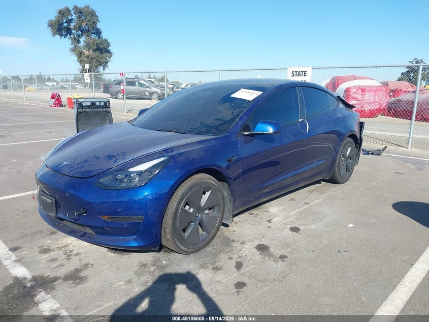 Vin: 5yj3e1ea2pf646268, lot: 46605663, tesla model 3 rear-wheel drive 20232