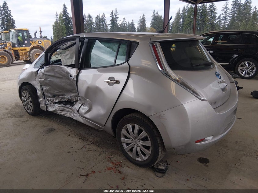 Vin: 1n4az0cp0dc410424, lot: 46605664, nissan leaf s 20133