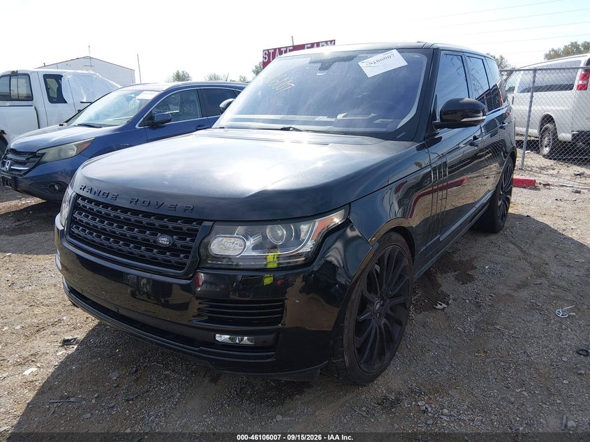 Vin: salgs2ef2ga274198, lot: 46605665, land rover range rover 5.0l v8 supercharged 20162