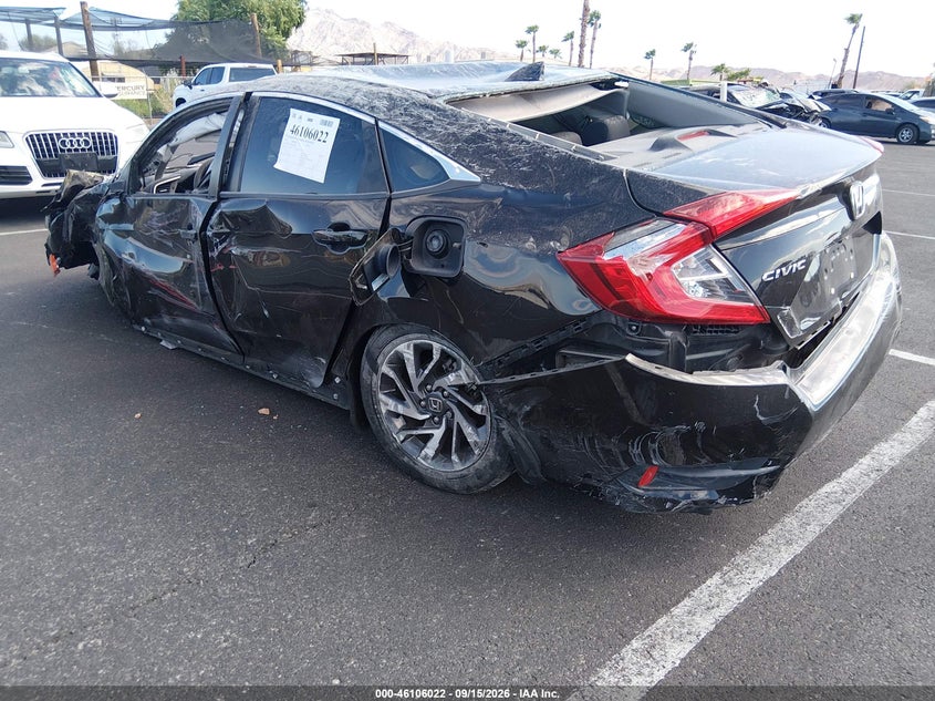 Vin: 2hgfc2f74jh543576, lot: 46605680, honda civic ex 20183